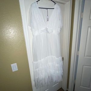 White tulle dress
